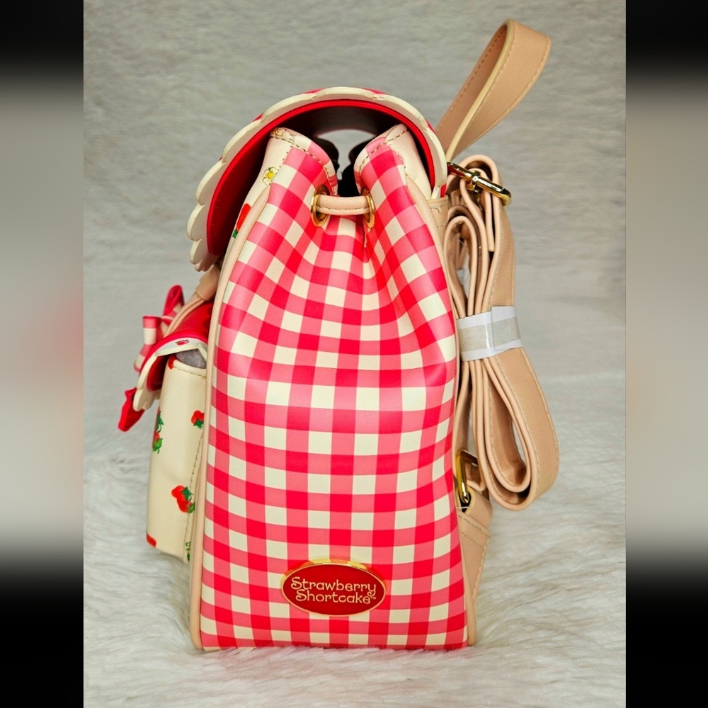 Loungefly Strawberry Shortcake Gingham mini Backpack - Picture 2 of 6